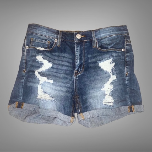 Mudd Distressed Jean Shorts - Picture 1 of 6